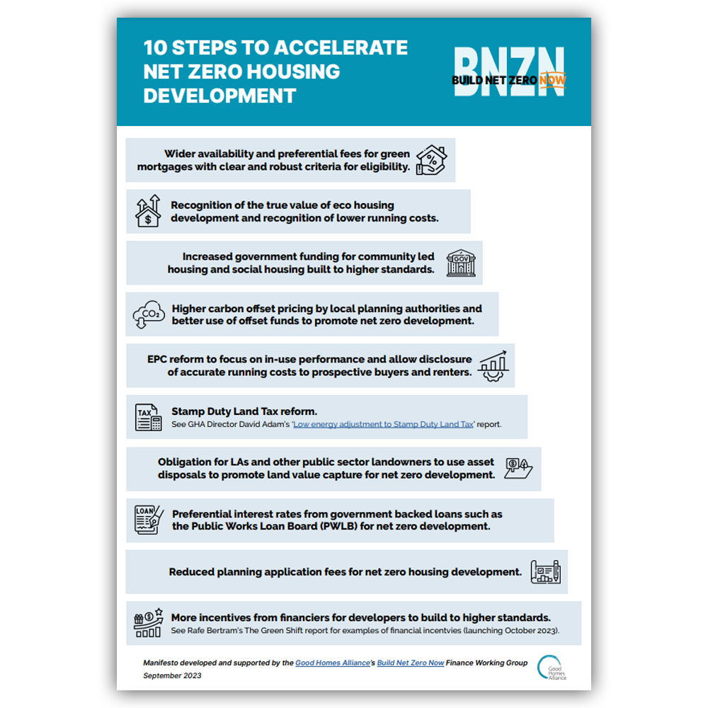 Mini Manifesto – 10 Steps to Accelerate Net Zero Housing Development